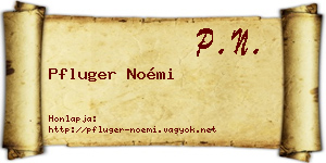 Pfluger Noémi névjegykártya